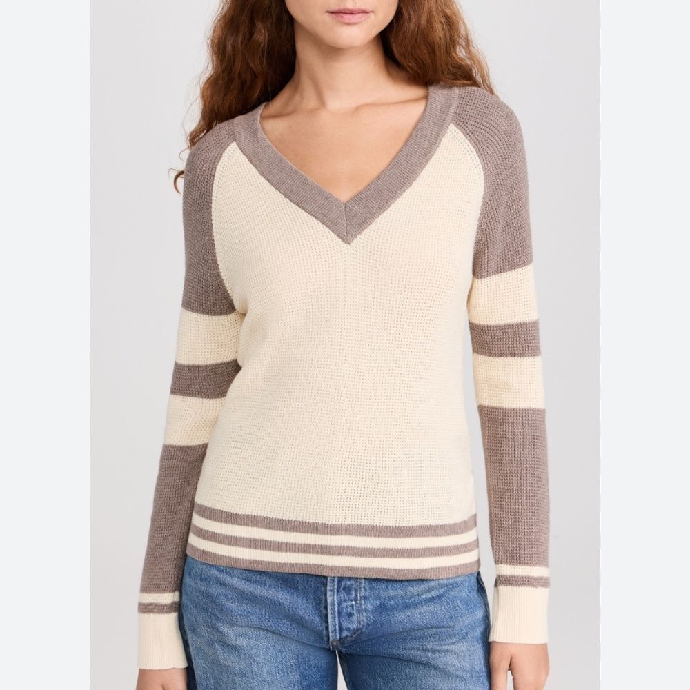 Faherty cotton cashmere Sweater Throwback V-Neck Preppy Organic